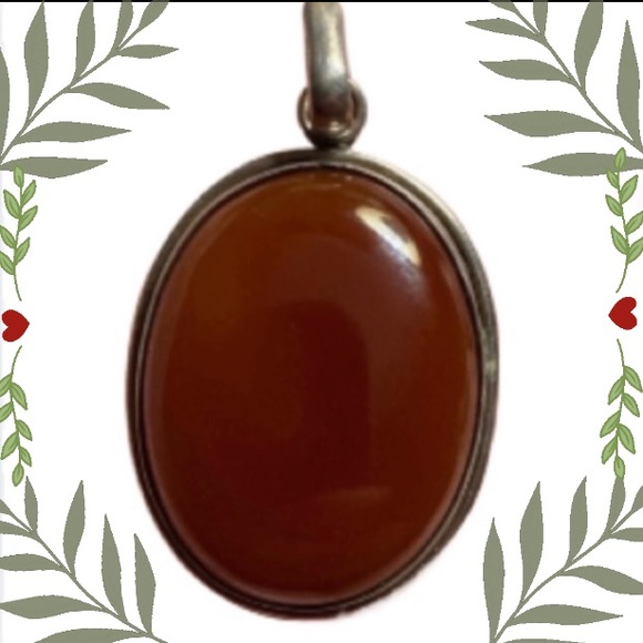 EUC 925 Indian Red Ruby Pendant Size:   2 inches - Picture 7 of 7